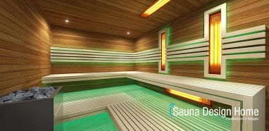 Kombinált szauna minimál padozattal Kombinált szauna minimál padozattal