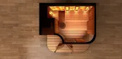 Családi szaunaház bárpulttal Családi szaunaház bárpulttal