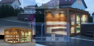 Egyedi modern szaunaház