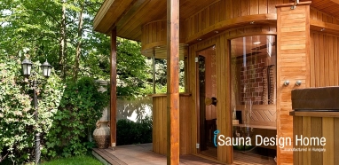 Kültéri szauna Himalája sóterápiával Kültéri szauna Himalája sóterápiával