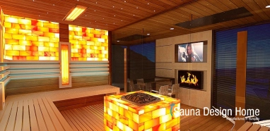 Kombinált szaunaház Himalája sóterápiával